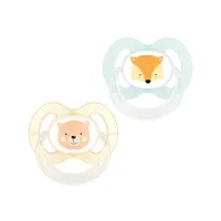 Пустушка Baby-Nova Forest Animals 6-18 міс. персикова/бирюзова 2 шт (3962321) - 1