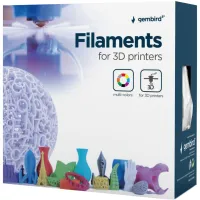 Пластик для 3D-принтера Gembird PETG, 1.75 мм, white, 1 кг (3DP-PETG1.75-01-W) - 3