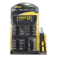 Набір викруток Sigma з бітами 18шт + насадки торцеві 6шт CrV (4002111) - 6