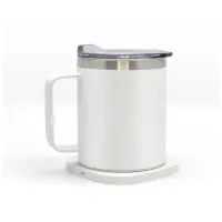 Термокружка TheGeneral з підігрівом та бездротовою зарядкою ThermoHub 15W з LED індикатором біла (40021321-08) - Зображення 2