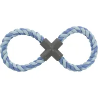 Іграшка для собак Trixie Канат-вісімка з пластиковою хрестовиною 35 см (4011905032788) - 2