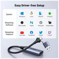 Перехідник USB/USB-C to HDMI 4K/60Hz Ugreen (40189) - 8