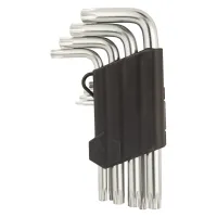 Ключ Sigma набір TORX 9шт T10-T50 CrV, короткі з отвором (4022211) - 3