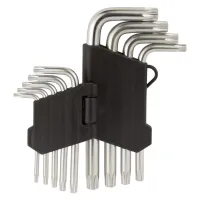 Ключ Sigma набір TORX 9шт T10-T50 CrV, короткі з отвором (4022211) - 5