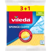 Серветки для прибирання Vileda Вологопоглинаючі 3+1 шт. (4023103127845) - 1