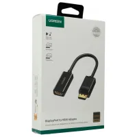 Перехідник Display Port M to HDMI F 1080P black Ugreen (40362) - Зображення 2