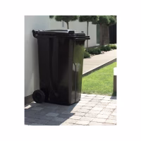 Контейнер для мусора Алеана на колесах с ручкой темно-коричневый 240 л (4050) - Image 2