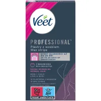 Воскові смужки Veet Professional для нормальної шкіри з Олією ши 12 шт. (4053700292455) - 1
