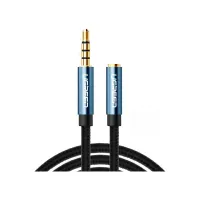 Кабель мультимедійний 3.5mm M to 3.5mm F 1.0m AV118 blue Ugreen (40673) - 1