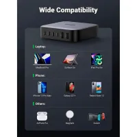 Зарядний пристрій Ugreen 6xUSB 200W (4хUSB-C+2xUSB-A) Gan CD271 (40914) - 6