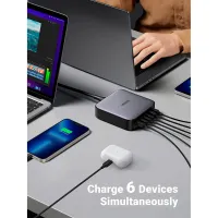 Зарядний пристрій Ugreen 6xUSB 200W (4хUSB-C+2xUSB-A) Gan CD271 (40914) - 7