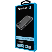 Батарея універсальна Sandberg 10000mAh, PD/20W, QC3.0, USB Type-C, USB-A*2 (420-58) - 2