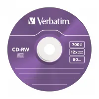 Диск CD Verbatim CD-RW 700Mb 12X SlimBox 5шт Color (43167) - 2