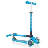 Самокат Globber Primo Foldable Lights Led блакитний (432-101-2) - 4