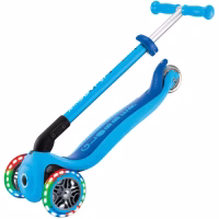 Самокат Globber серії Primo Foldable Lights блакитний Колеса з підсвічуванням (432-101-3) - Image 12
