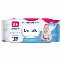 Детские влажные салфетки Bambik с овсяным молочком 120 шт. (43406100) - Image 1