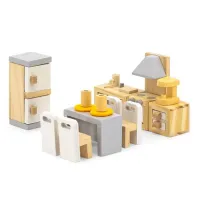 Ігровий набір Viga Toys Дерев'яні меблі для ляльок PolarB Кухня і їдальня (44038) - 2