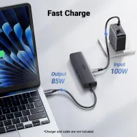 Концентратор Ugreen USB-C to HDMI + 2xUSB 3.2 + USB-C 3.2 + RJ45 + PD CM512 gray (45000) - 6