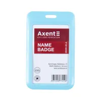 Бейдж Axent слайдер вертикальный, 54х85мм, голубой (4500V-22-A) - Изображение 1