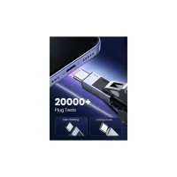 Дата кабель USB-C to USB-C 3.0m 100W L512 gray Ugreen (45065) - Изображение 7