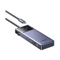 Концентратор Ugreen USB-C 7-in-1 3xUSB + 1xUSB-C + HDMI + RJ45 + PD 100W CM888 gray (45155) - Зображення 2