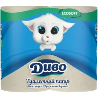 Туалетний папір Диво Ecosoft 2 шари сірий 4 рулони (4820003831892) - 1