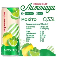 Напій Моршинська соковмісний Лимонада зі смаком Мохіто 0.33 л (4820017003049) - 4