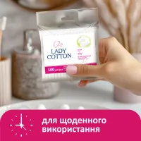 Ватні палички Lady Cotton в поліетиленовому пакеті 100 шт. (4820048487351) - 4