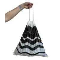 Пакети для сміття Добра Господарочка Black&White Із затяжками 60 л 20 шт. (4820086523370) - 2