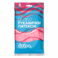 Рукавички господарські Добра Господарочка Латексні Делікат Розмір S (4820086523677) - Image 1