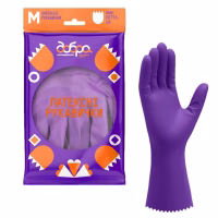 Рукавички господарські Добра Господарочка Латексні Колекція Вибійка Розмір M (4820086523714) - Image 1