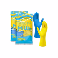 Рукавички господарські Добра Господарочка Латексні Міць Розмір S (4820086523738) - Image 1