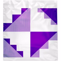 Пакети для сміття Добра Господарочка Із затяжками Колекція Вибійка Біло-фіолетові 35 л 15 шт. (4820086524056) - Image 2