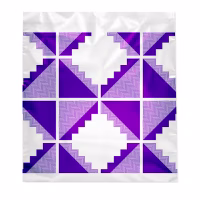 Пакеты для мусора Добра Господарочка Коллекция Выбойка Бело-фиолетовые 60 л 10 шт. (4820086524063) - Image 2