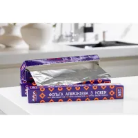 Фольга алюмінієва Добра Господарочка Колекція Вибійка З ножем 18 м (4820086524094) - 2