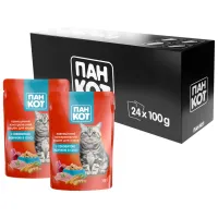 Вологий корм для кішок Пан Кот індичка в соусі 100 г (4820111141005) - 3
