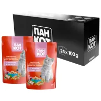 Вологий корм для кішок Пан Кот ягня в соусі 100 г (4820111141050) - 3