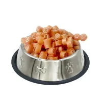 Ласощі для собак Lucky Star Міні-роли з м'яким м'ясом курки та тріски 1-2 см 85 г (4820111434176) - 1