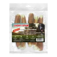 Ласощі для собак Lucky Star великий брикет з м`ясом курки 24-25 см 500 г (4820112457938) - 1