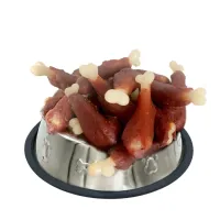 Ласощі для собак Lucky Star М'яка качина гомілка з кальцієвою кісткою 7 см 200 г (4820144304774) - 1