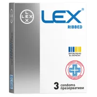 Презервативи Lex Condoms Ribbed 3 шт. (4820144770418) - 1