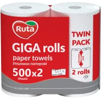 Паперові рушники Ruta Giga Rolls 2 шари 2 рулони (4820202895848) - 2