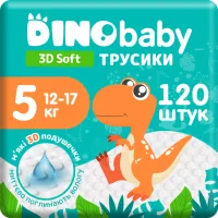 Підгузки Dino Baby 3D Soft 5 розмір (12-17 кг) 120 шт (4 упаковки по 30 шт) (4820204701710) - 1