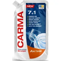 Засіб для ручного миття посуду Carma Актив Дой-пак 450 мл (4820204702281) - 1