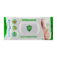 Вологі серветки Naturelle Антибактеріальні Подорожник 120 шт. (4820207591097) - Зображення 1