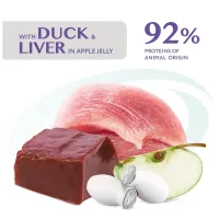 Вологий корм для кішок Optimeal з ефектом виведення шерсті з качкою та печінкою в желе 85 г (4820215364027) - 2