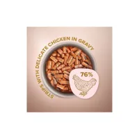 Вологий корм для кішок Club 4 Paws Selection Плюс Смужки з куркою в соусі 85 г (4820215368094) - 2