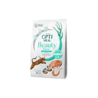 Сухий корм для кішок Optimeal Beauty Fitness для стерилізованих/кастрованих з морепродуктами 1.5 кг (4820215369848) - 1