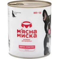 Консерви для собак М'ясна Миска паштет з яловичиною 800 г (4820255190358) - 1