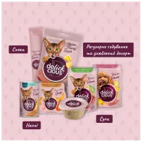 Ласощі для котів Delickcious Тунець з додаванням алое 4 х 15 г (4820269141605) - 7